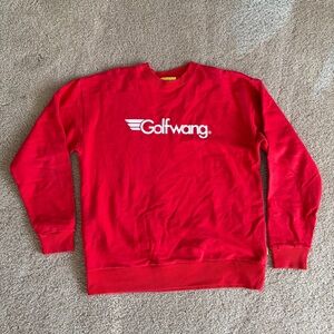 Golf Wang Bold logo streetwear Tyler the creator Red Crewneck Sweater size large